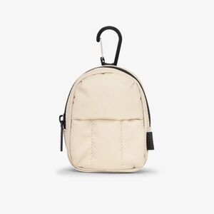 Calpak Luka Backpack Zip Bag Charm in Oatmeal